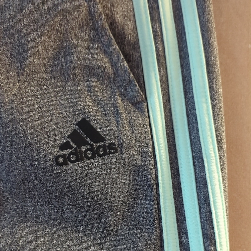 Adidas Women's Gray and Light Blue Joggers